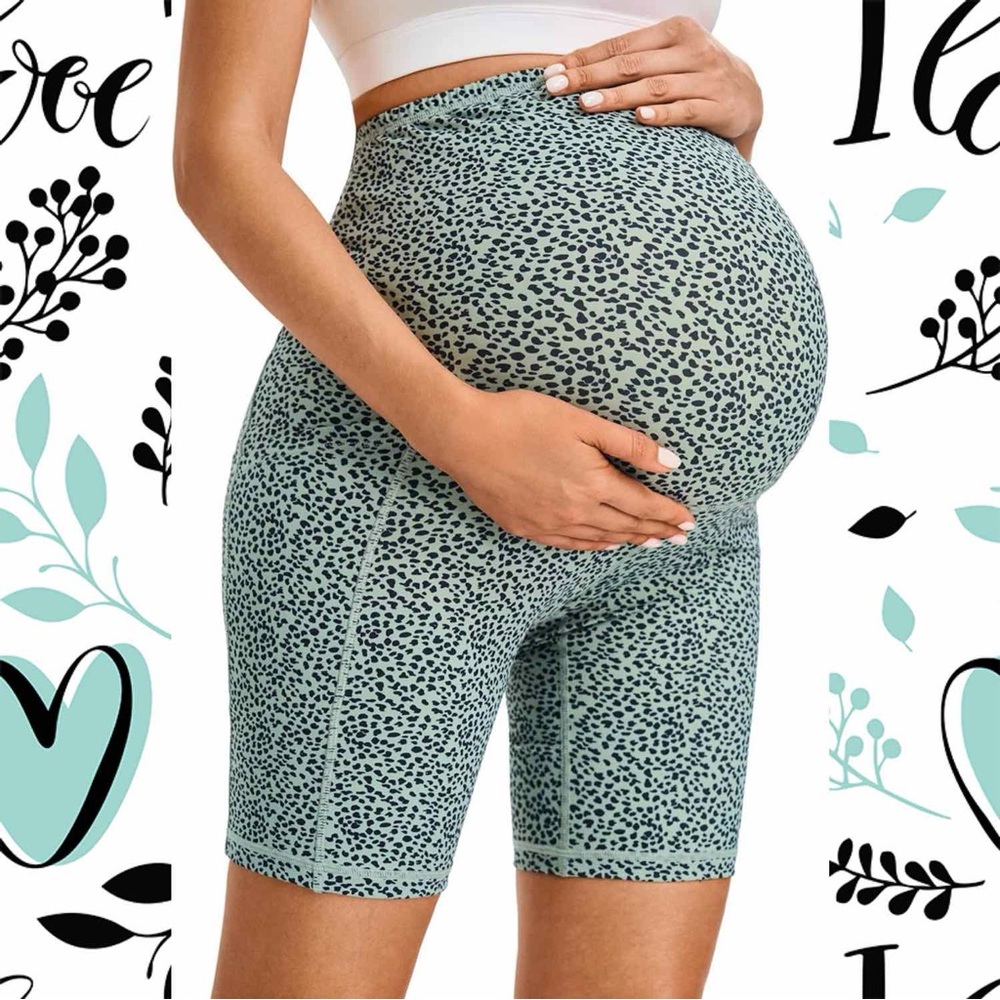 Over The Belly Bump Athletic Maternity Shorts - XL